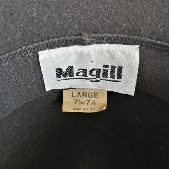 Magill Black Brim Hat Size Large Made in U.S.A - Picture 8 of 9